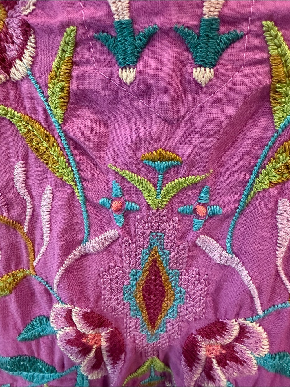 Johnny Was Gabriella Pintuck Embroidered Blouse Size XL - Picture 7 of 16